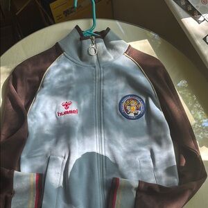 Vintage Hummel Tibetan National Football Ass Blue and Brown Track Jacket sz S